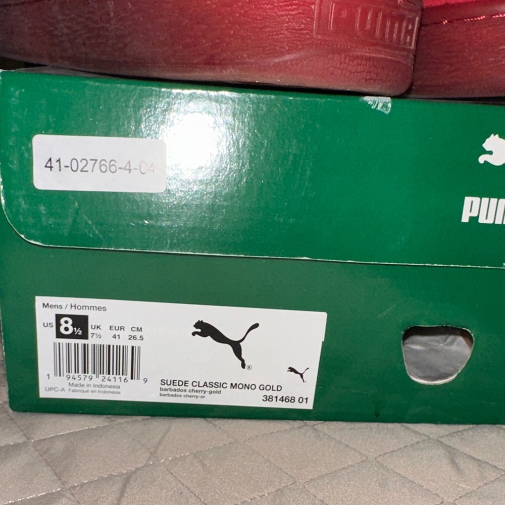 Puma Classic Red Sneakers Men 8 1/2 - Picture 5 of 6